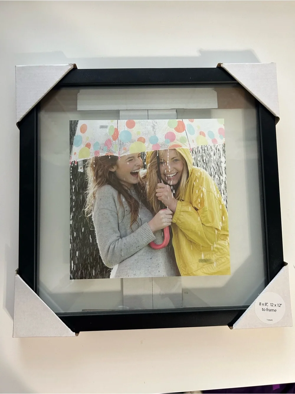 Black Trim floating gallery frame 12 x12 or float picture of 8x8 New in package